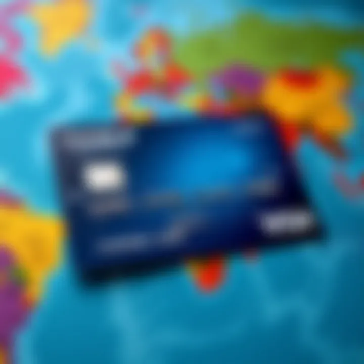 Chase Freedom Unlimited card displayed against a world map