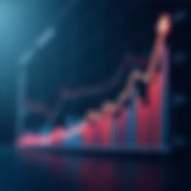 A graph depicting investment growth over time using simple investing apps.