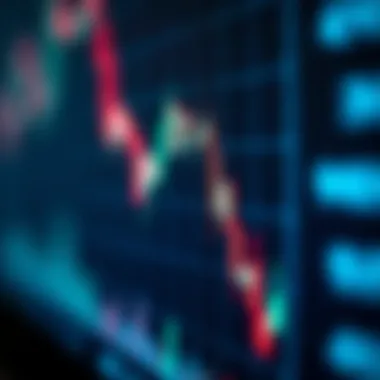 Dynamic Trading Platform Overview A close-up of a trading platform displaying fluctuating stock prices